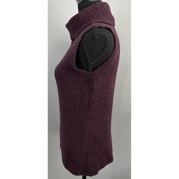 Field Manor Womens XL Vintage Purple Sweater Vest Sleeveless Knit Turtleneck - Picture 2 of 5